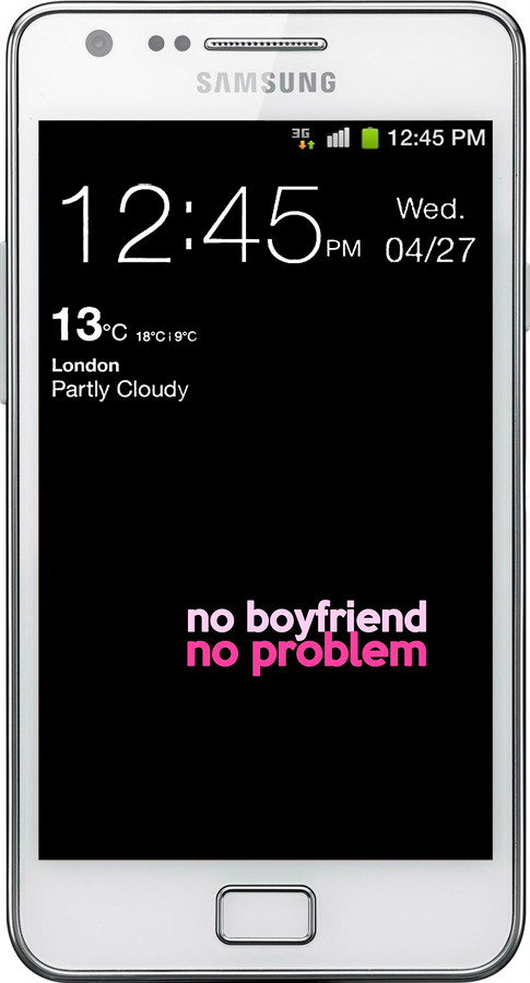 Силіконовий чехол no boyfriend no problem для Samsung Galaxy S2 i9100 - 4549u-14 изображение 