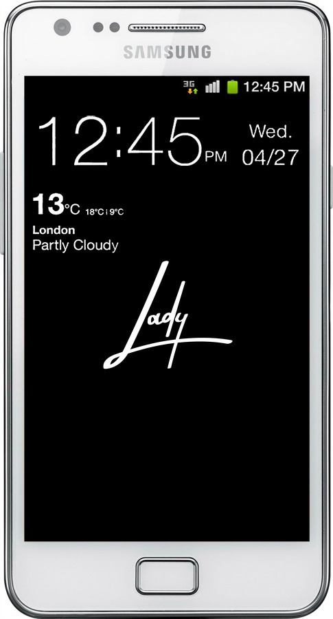 Силиконовый чехол Lady 2 для Samsung Galaxy S2 i9100 - 4867u-14 изображение 