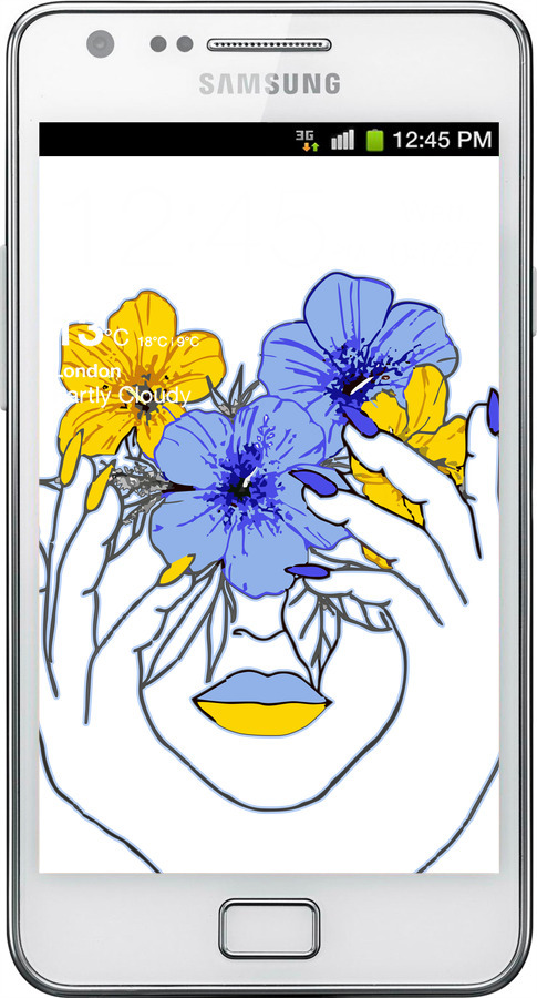 Силіконовий чехол Дівчина v4 для Samsung Galaxy S2 i9100 - 5276u-14 изображение 