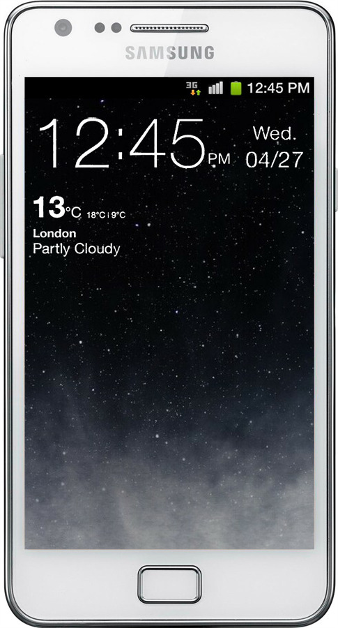 Силиконовый чехол Сині хмари, Синій місяць для Samsung Galaxy S2 i9100 - 6396u-14 изображение 
