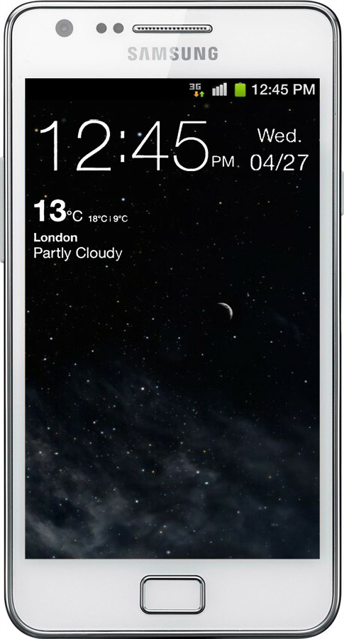 Силиконовый чехол Ночное небо для Samsung Galaxy S2 i9100 - 6451u-14 изображение 