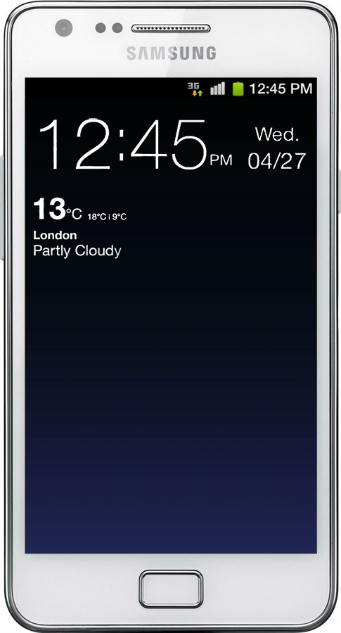 Силиконовый чехол Градиент в тёмно - синем стиле для Samsung Galaxy S2 i9100 - 6542u-14 изображение 