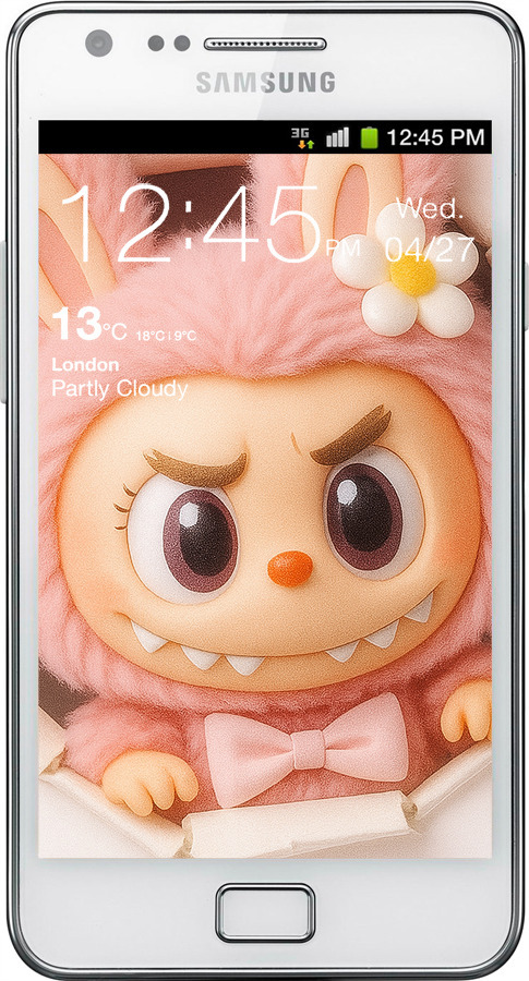 Силиконовый чехол Лабубу 2 для Samsung Galaxy S2 i9100 - 6710u-14 изображение 