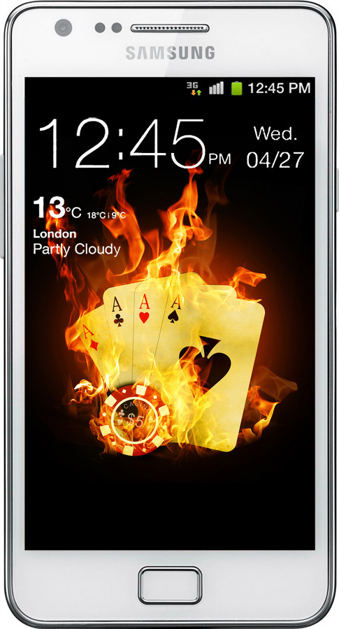 Силиконовый чехол Горящие карты для Samsung Galaxy S2 i9100 - 839u-14 изображение 