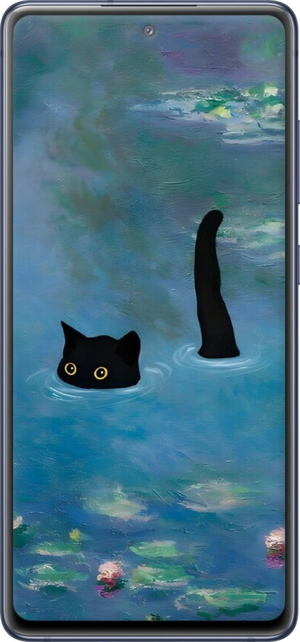 TPU чехол С изображением кота и водяной лилии Monet для Samsung Galaxy S20 FE G780F - 6519b-2075 изображение 