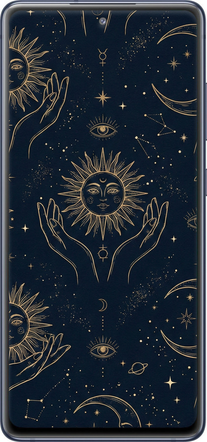 TPU чехол Celestial Harmony: Sun & Moon Gold Mystic Pattern для Samsung Galaxy S20 FE G780F - 6778b-2075 изображение 