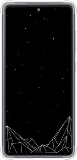 Силикон с усиленными углами чехол Черно белые абстрактные горы для Samsung Galaxy S20 FE G780F - 6437sp-2075 изображение 