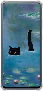 Силикон с усиленными углами чехол С изображением кота и водяной лилии Monet для Samsung Galaxy S20 FE G780F - 6519sp-2075 изображение 
