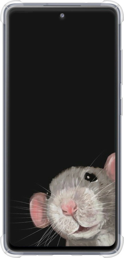 Силіконовий протиударний с посиленими кутами чехол The Peeking Rat для Samsung Galaxy S20 FE G780F - 6442sp-2075 изображение 