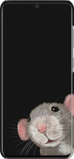 3D пластиковый матовый чехол The Peeking Rat для Samsung Galaxy S20 Plus - 6442m-1822 изображение 