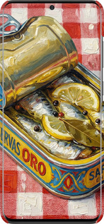 3D пластиковый матовый чехол Vintage Sardine Tin Phone для Samsung Galaxy S20 Plus - 6772m-1822 изображение 