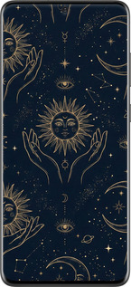 2D пластиковый чехол Celestial Harmony: Sun & Moon Gold Mystic Pattern для Samsung Galaxy S20 Plus - 6778t-1822 изображение 