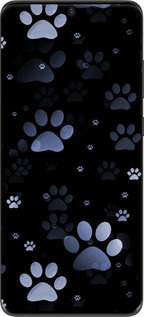 TPU чехол З синіми відбитками лап для Samsung Galaxy S20 Ultra - 6441b-1831 изображение 