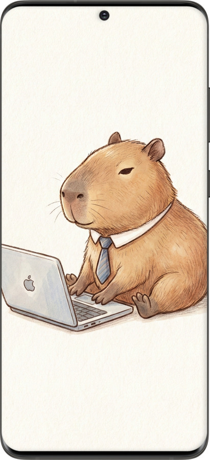 TPU чехол Funny Capybara CEO Working для Samsung Galaxy S20 Ultra - 6777b-1831 изображение 