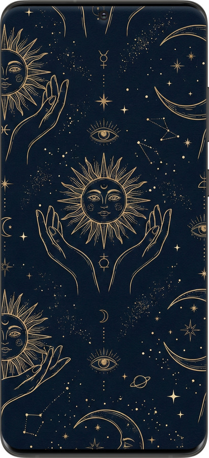 TPU чехол Celestial Harmony: Sun & Moon Gold Mystic Pattern для Samsung Galaxy S20 Ultra - 6778b-1831 изображение 