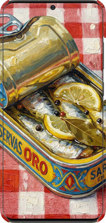 3D пластиковый матовый чехол Vintage Sardine Tin Phone для Samsung Galaxy S20 Ultra - 6772m-1831 изображение 