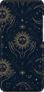 3D пластиковый матовый чехол Celestial Harmony: Sun & Moon Gold Mystic Pattern для Samsung Galaxy S20 Ultra - 6778m-1831 изображение 