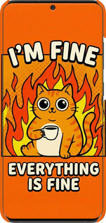 3D пластиковий матовий чехол Funny Cat для Samsung Galaxy S20 Ultra - 6786m-1831 изображение 