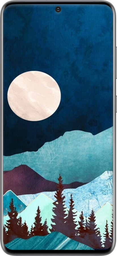 TPU чехол Горная идиллия ночной пейзаж для Samsung Galaxy S20 - 6488b-1824 изображение 