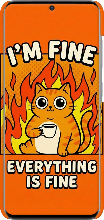 3D пластиковый матовый чехол Funny Cat для Samsung Galaxy S20 - 6786m-1824 изображение 