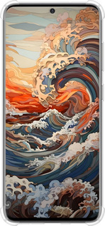 Силикон с усиленными углами чехол Арт волны для Samsung Galaxy S20 - 6324sp-1824 изображение 