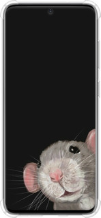 Силикон с усиленными углами чехол The Peeking Rat для Samsung Galaxy S20 - 6442sp-1824 изображение 
