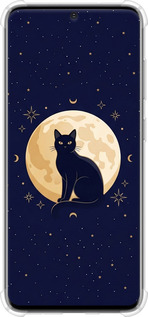 Силіконовий протиударний с посиленими кутами чехол Cute Cat Celestial/Witchy для Samsung Galaxy S20 - 6787sp-1824 изображение 