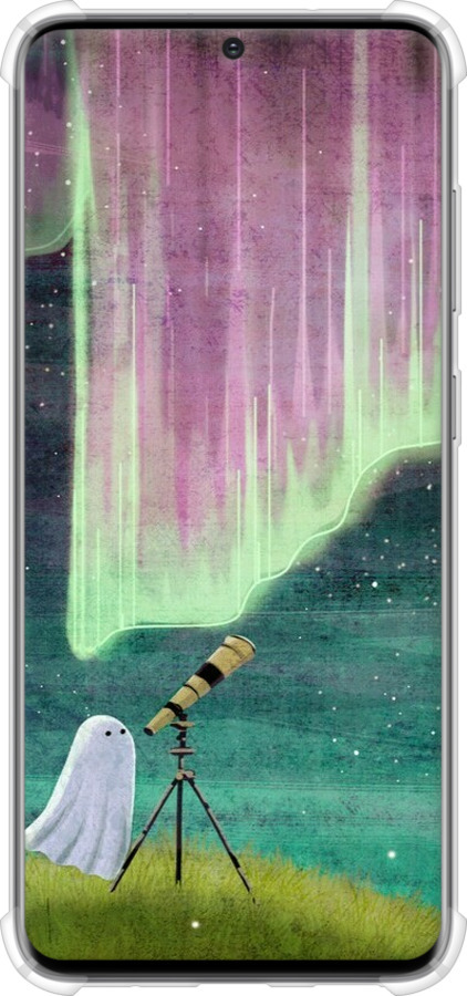 Силикон с усиленными углами чехол Привидение и звезды для Samsung Galaxy S20 - 6443sp-1824 изображение 