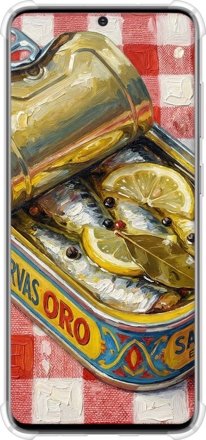Силіконовий протиударний с посиленими кутами чехол Vintage Sardine Tin Phone для Samsung Galaxy S20 - 6772sp-1824 изображение 