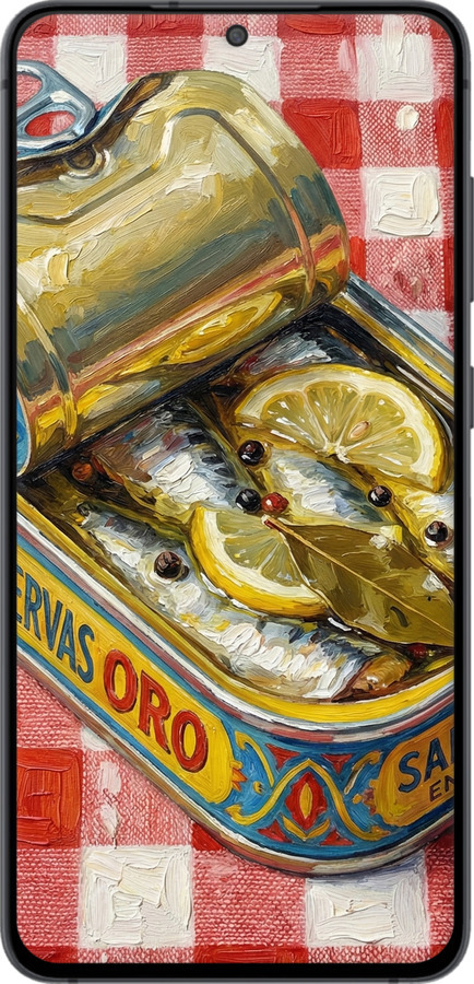 TPU чехол Vintage Sardine Tin Phone для Samsung Galaxy S21 FE - 6772b-2302 изображение 