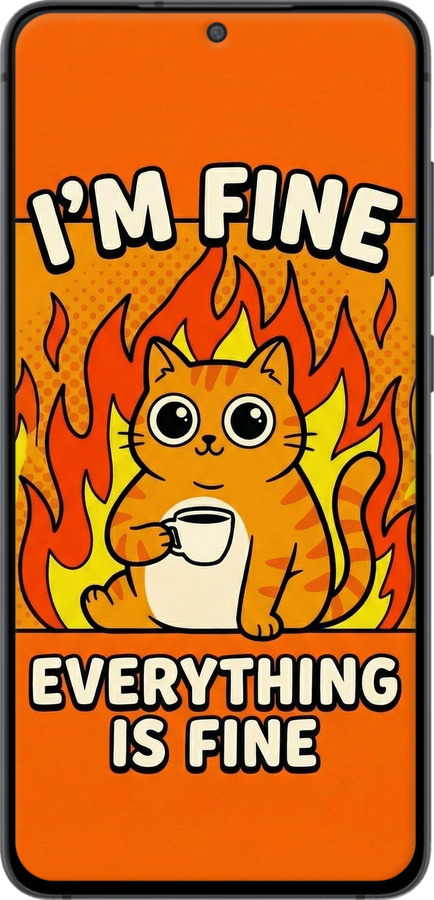 TPU чехол Funny Cat для Samsung Galaxy S21 FE - 6786b-2302 изображение 