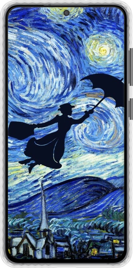 Чохол Bumper чехол Із зображенням Мері Поппінс «Зоряна ніч» для Samsung Galaxy S21 FE - 6487pc-2302 изображение 