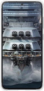 Силикон с усиленными углами чехол Линкор, world of tanks, wargaming, военный корабль для Samsung Galaxy S21 FE - 6453sp-2302 изображение 