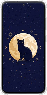 Силіконовий протиударний с посиленими кутами чехол Cute Cat Celestial/Witchy для Samsung Galaxy S21 FE - 6787sp-2302 изображение 