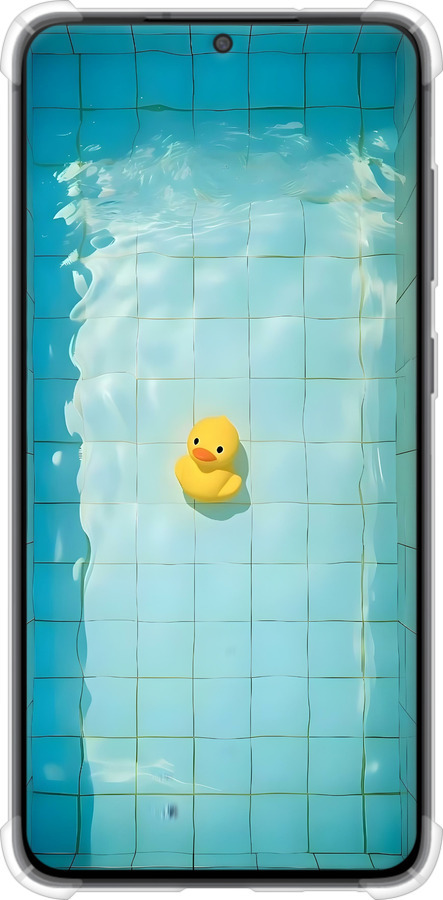 Силикон с усиленными углами чехол Утенок для Samsung Galaxy S21 FE - 6323sp-2302 изображение 