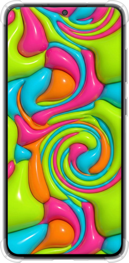 Силикон с усиленными углами чехол Y2K Jelly Dream для Samsung Galaxy S21 FE - 6780sp-2302 изображение 