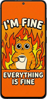 Силиконовый чехол Funny Cat для Samsung Galaxy S21 FE - 6786u-2302 изображение 