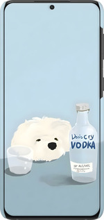 3D пластиковий матовий чехол Пес водка для Samsung Galaxy S21 Plus - 6368m-2115 изображение 