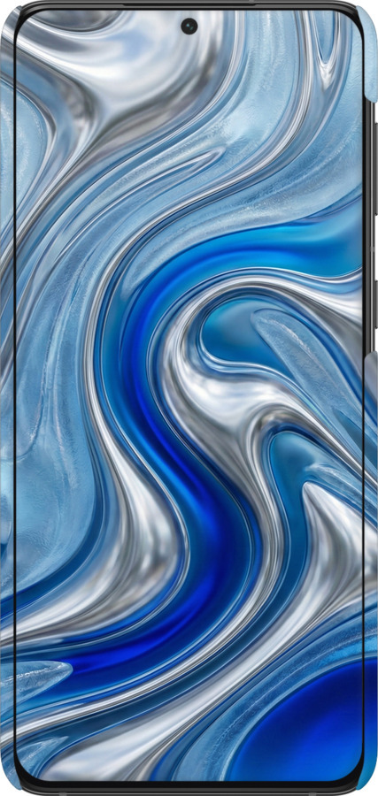 3D пластиковый матовый чехол Liquid Chrome для Samsung Galaxy S21 Plus - 6781m-2115 изображение 