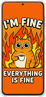 Силикон с усиленными углами чехол Funny Cat для Samsung Galaxy S21 Plus - 6786sp-2115 изображение 