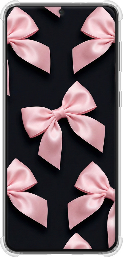 Силіконовий протиударний с посиленими кутами чехол Coquette Ribbons Dark Coquette для Samsung Galaxy S21 Plus - 6767sp-2115 изображение 