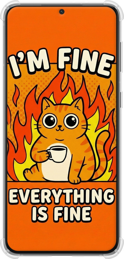 Силикон с усиленными углами чехол Funny Cat для Samsung Galaxy S21 Plus - 6786sp-2115 изображение 