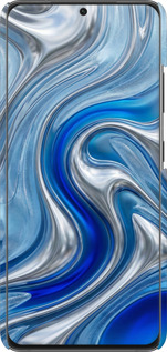 3D пластиковый матовый чехол Liquid Chrome для Samsung Galaxy S21 Ultra (5G) - 6781m-2116 изображение 