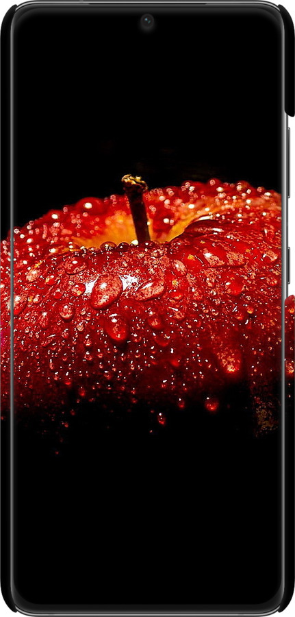 3D пластиковый матовый чехол Яблоко для Samsung Galaxy S21 Ultra (5G) - 6022m-2116 изображение 
