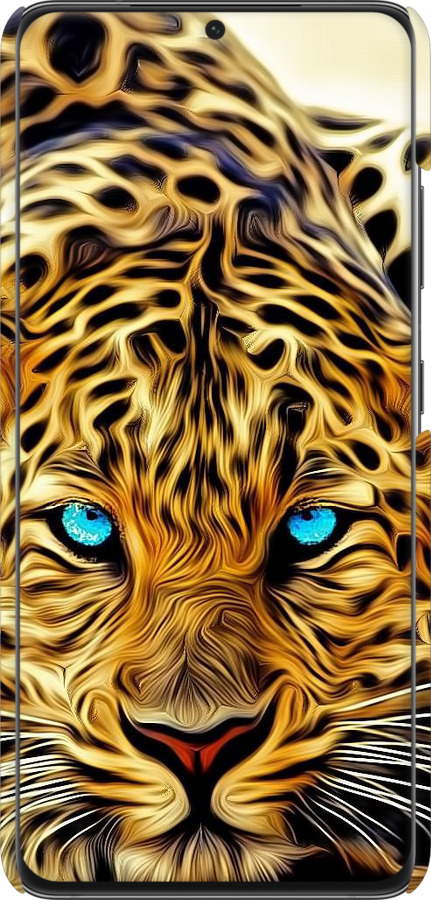 3D пластиковый матовый чехол Леопард для Samsung Galaxy S21 Ultra (5G) - 6611m-2116 изображение 