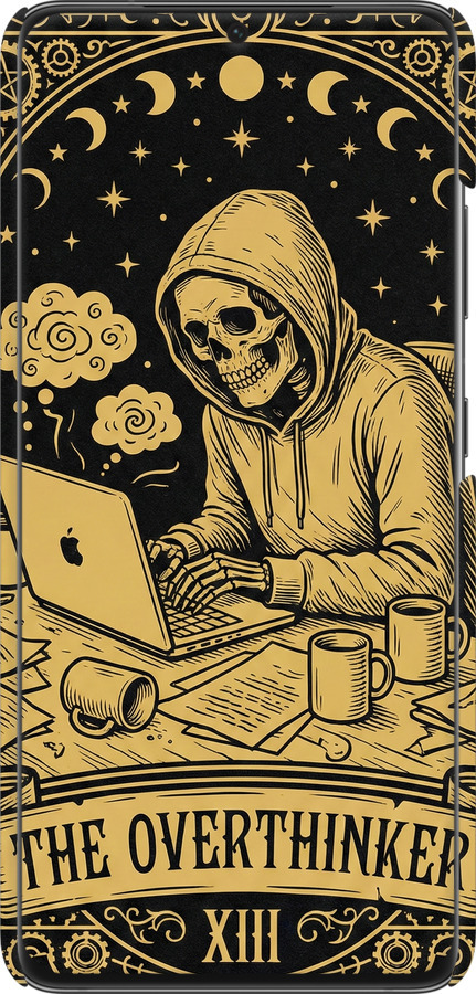 3D пластиковый матовый чехол The Overthinker для Samsung Galaxy S21 Ultra (5G) - 6774m-2116 изображение 