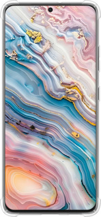 Силикон с усиленными углами чехол Мрамор красивый для Samsung Galaxy S21 Ultra (5G) - 6376sp-2116 изображение 