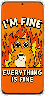 Силикон с усиленными углами чехол Funny Cat для Samsung Galaxy S21 Ultra (5G) - 6786sp-2116 изображение 