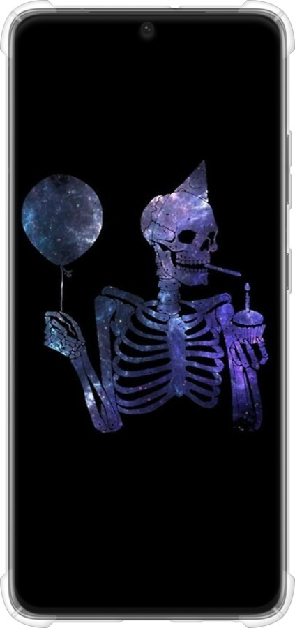 Силикон с усиленными углами чехол Скелетное искусство для Samsung Galaxy S21 Ultra (5G) - 6536sp-2116 изображение 