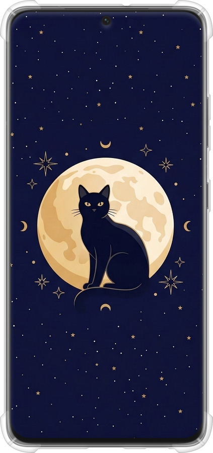 Силикон с усиленными углами чехол Cute Cat Celestial/Witchy для Samsung Galaxy S21 Ultra (5G) - 6787sp-2116 изображение 